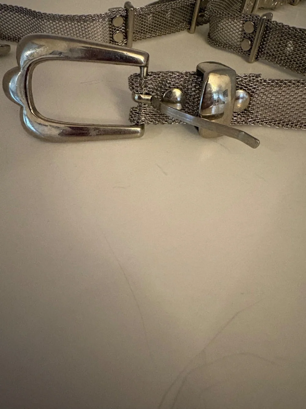Belt Vintage-Inspired Mesh Silver-Tone with Decorative Embellishments Boho